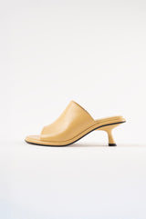 MARIZA - Light Yellow Leather Sandals