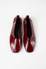 MINA - Burgundy Patent Leather Ballerina