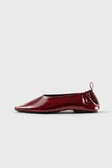MINA - Burgundy Patent Leather Ballerina