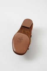 MOKA - Brown Suede Leather Laced Flat Shoes