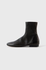 MOLLI - Black Leather Ankle Boots