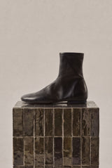 MOLLI - Black Leather Ankle Boots