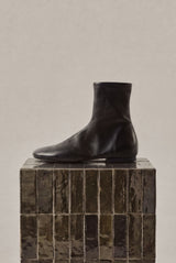 MOLLI - Black Leather Ankle Boots