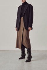 NEVADA - Black Leather Knee-High Boots