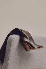 Nevada dark brown leather knee-high boots - Souliers Martinez