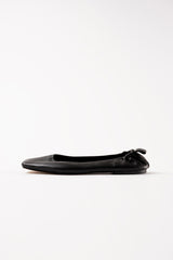 MONTJUIC - Black Soft Leather Sacchetto Ballerina Flats