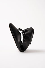 MONTJUIC - Black Soft Leather Sacchetto Ballerina Flats