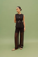 PARIS - Gold Woven Leather Ballerina