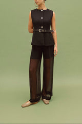 PARIS - Gold Woven Leather Ballerina