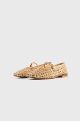 PARIS - Gold Woven Leather Ballerina
