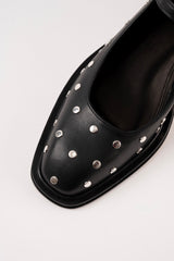 PENELOPE - Black Leather With Studs Babies