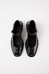 PENELOPE - Black Leather With Studs Babies