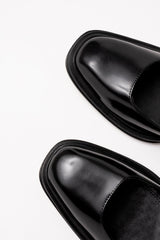 PENELOPE - Black Polished Leather Babies