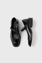 PENELOPE - Black Polished Leather Babies