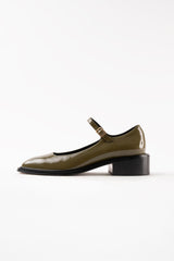 PENELOPE - Dark Green Patent Leather Babies