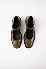 PENELOPE - Dark Green Patent Leather Babies