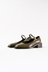 PENELOPE - Dark Green Patent Leather Babies
