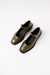 PENELOPE - Dark Green Patent Leather Babies