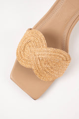 REBECCA - Natural Raffia Sandals