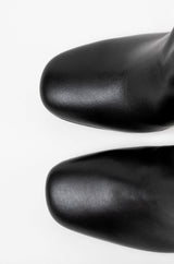 KAROL - Black Leather Ankle Boots