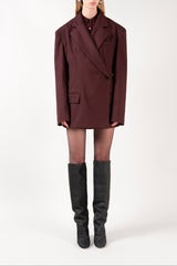 ROBERTA - Black Woven Leather Knee-High Boots