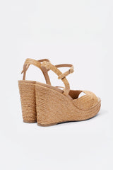SUMMER - Natural Raffia Platform Sandals