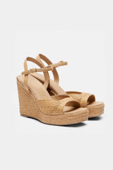 SUMMER - Natural Raffia Platform Sandals