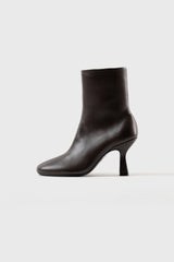 Talin dark brown leather ankle boots - Souliers Martinez