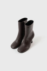Talin dark brown leather ankle boots - Souliers Martinez