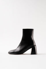 TERUEL - Black Leather Ankle Boots
