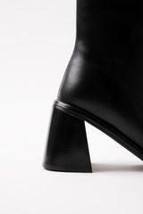 TERUEL - Black Leather Ankle Boots