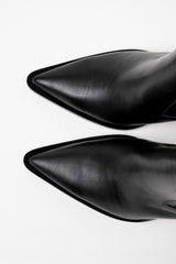 VEGAS - Black Leather Ankle Boots
