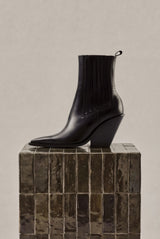Vegas black leather ankle boots - Souliers Martinez