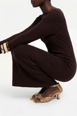 Veronica gold woven leather sandals worn - Souliers Martinez