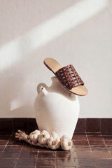 ESTRELLA - Dark Brown Leather Sandals