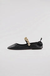 FLAMENCA - Black Leather Ballerina