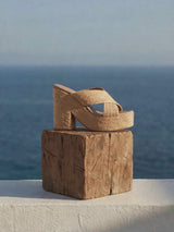 GARDA - Naturel Raffia Platform Sandals