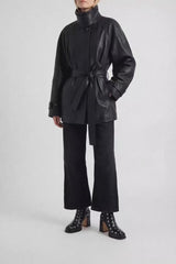 CHUECA - Black Leather With Studs Platform Boots