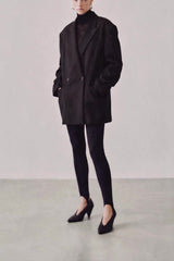 Souliers Martinez Samia black woven leather pumps worn video