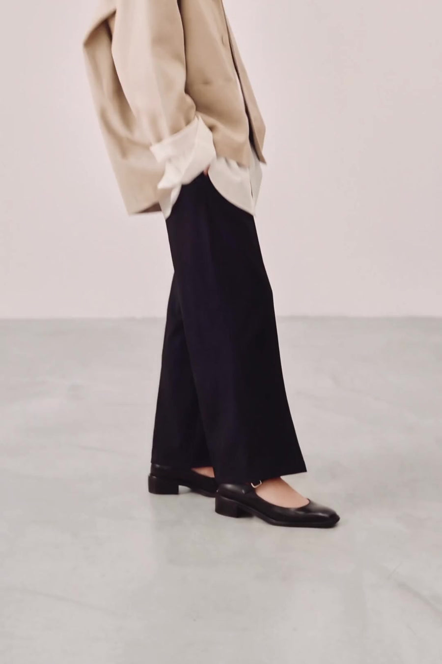 PENELOPE - Black Polished Leather Babies