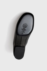 ALBA - Black Leather Laced Flat Shoes