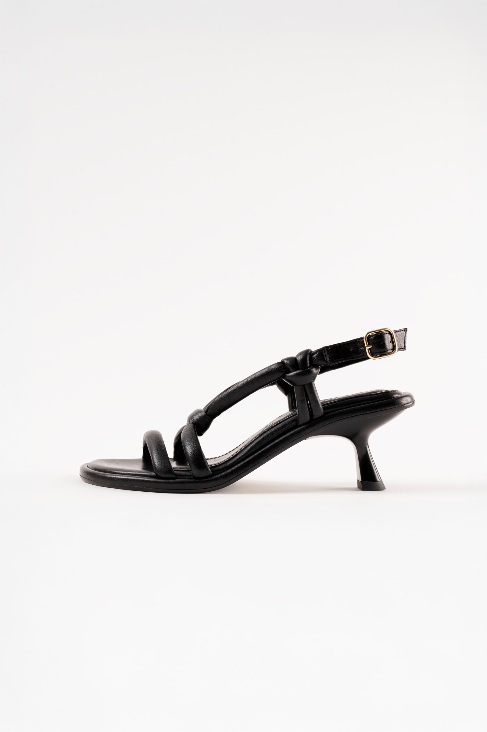 ALICANTE - Black Leather Sandals