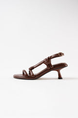 ALICANTE - Dark Brown Leather Sandals