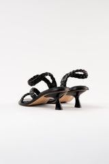 ANAYA - Black Woven Leather Sandals