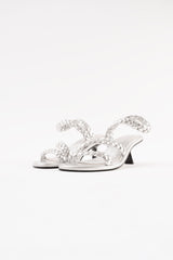 ANAYA - Silver Woven Leather Sandals