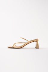 ARANDINA - Gold Leather Strappy Sandals
