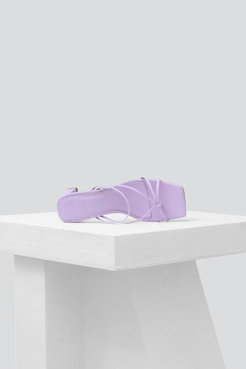 ARANDINA - Lavender Leather Strappy Sandals