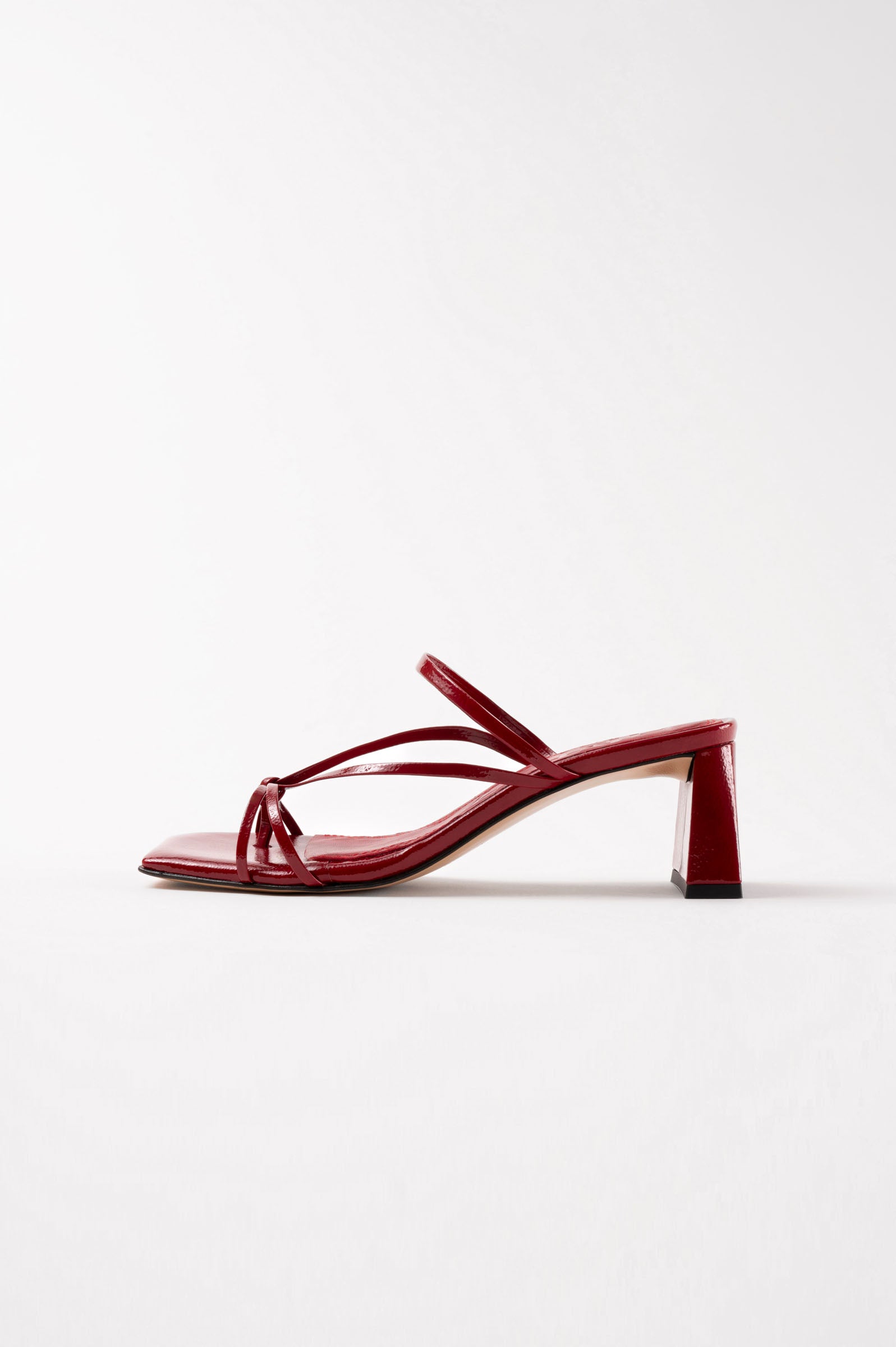 ARANDINA - Red Patent Leather Strappy Sandals – Souliers Martinez