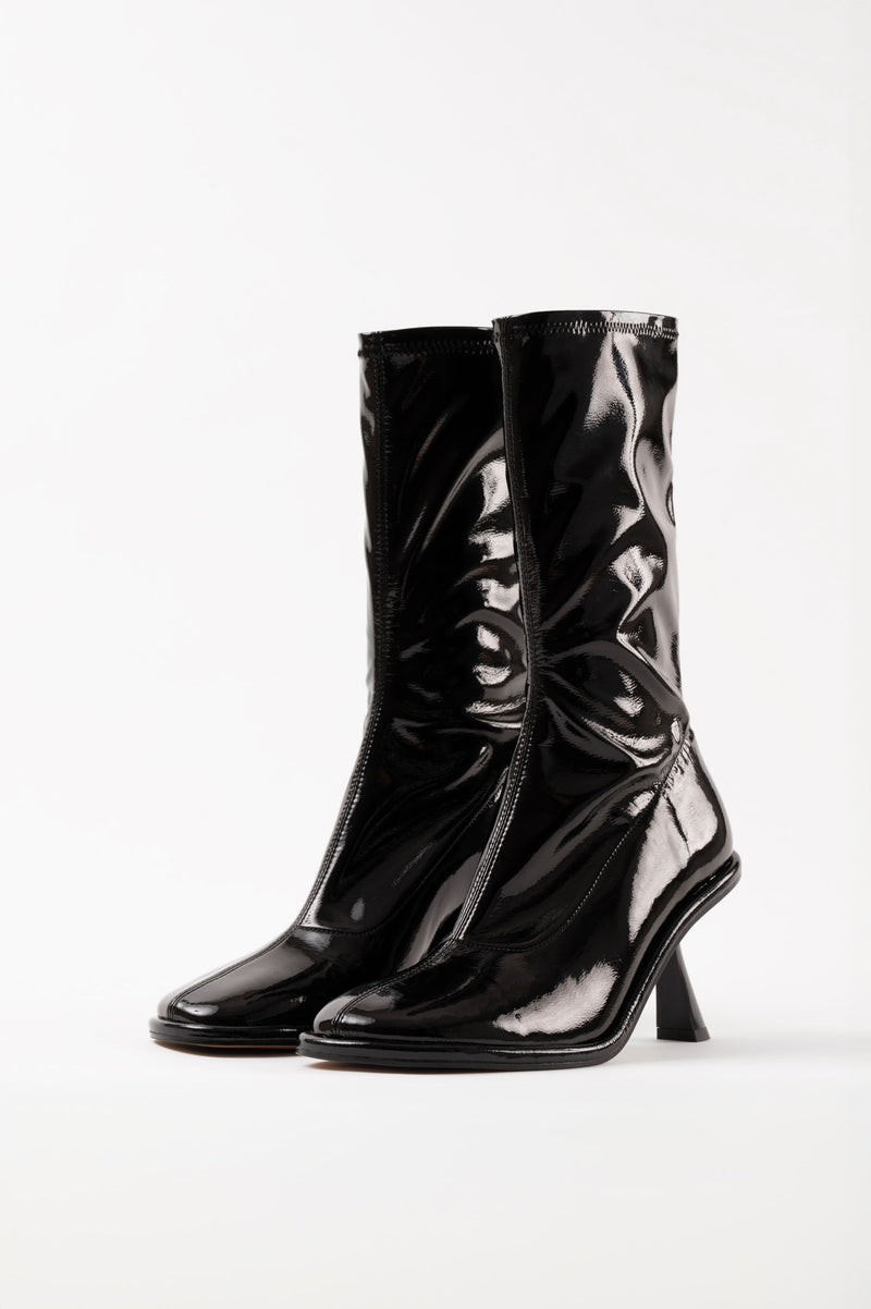 Faux leather boots best sale