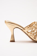 CABO - Gold Woven Leather Sandals